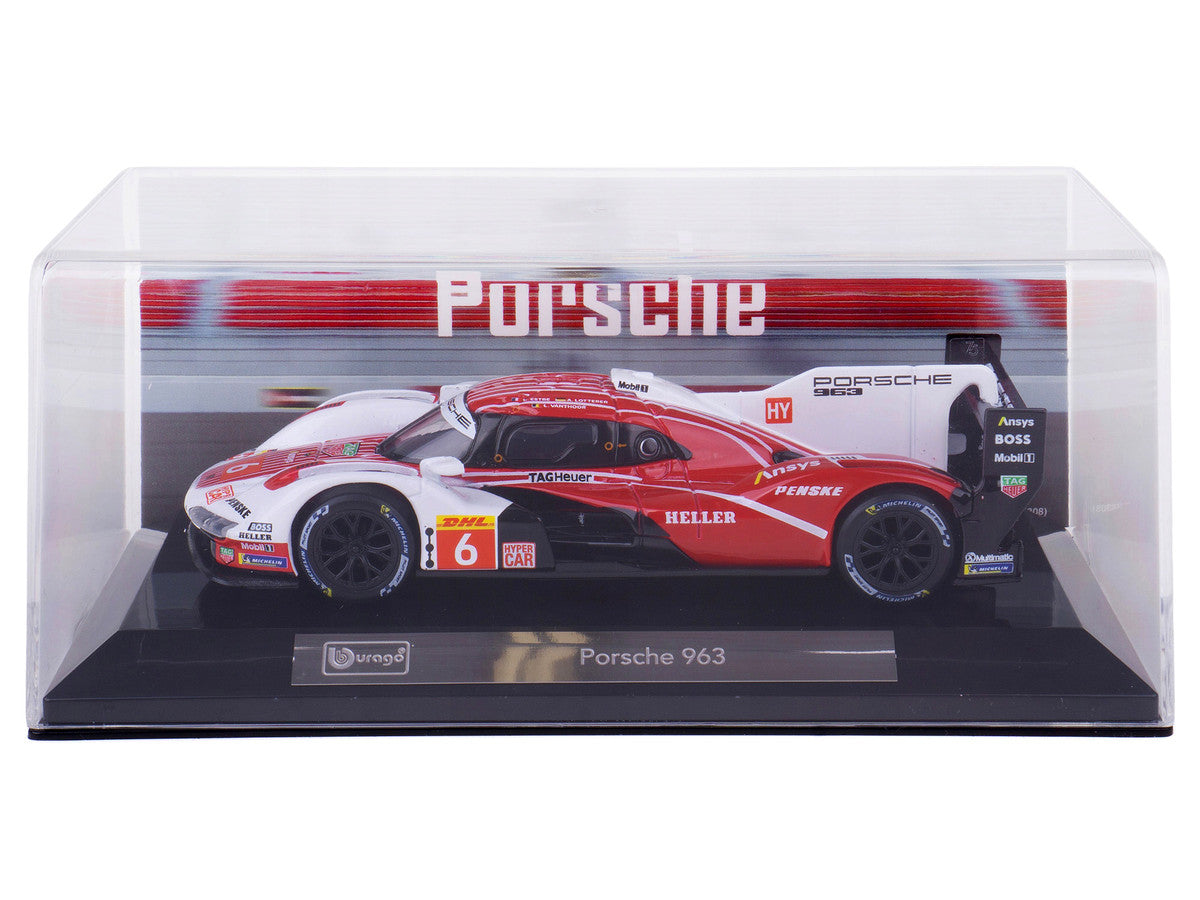Porsche 963 #6 Kevin Estre - Andre Lotterer - Laurens Vanthoor "Porsche Penske Motorsport" Drivers' Winner "FIA World Endurance Championship" (2024) with Display Case "Race" Series 1/43 Diecast Model Car by Bburago LuxuryLifeWay Online Store