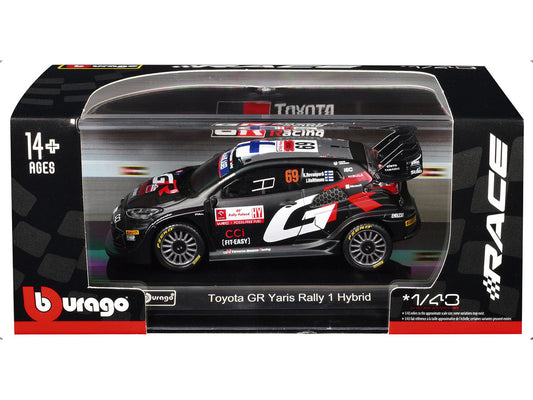 Toyota GR Yaris Rally1 Hybrid #69 Kalle Rovanpera - Jonne Halttunen "Toyota Gazoo Racing WRT" "World Rally Championship" (2024) "Race" Series 1/43 Diecast Model Car by Bburago LuxuryLifeWay Online Store