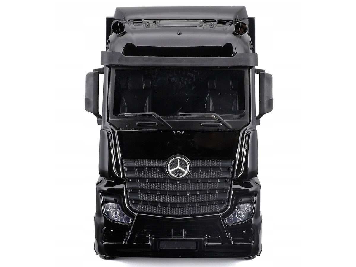 Mercedes-Benz Actros Gigaspace Car Transporter Black and Mercedes-AMG F1 W15 E Performance #63 George Russell "Petronas" Formula One F1 World Championship (2024) "Racing Hauler" Series 1/43 Diecast Model Car by Bburago LuxuryLifeWay Online Store