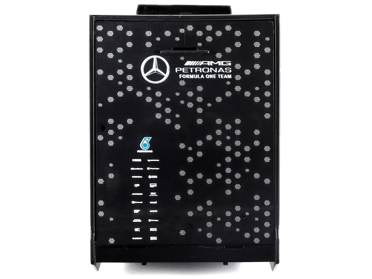 Mercedes-Benz Actros Gigaspace Car Transporter Black and Mercedes-AMG F1 W15 E Performance #63 George Russell "Petronas" Formula One F1 World Championship (2024) "Racing Hauler" Series 1/43 Diecast Model Car by Bburago LuxuryLifeWay Online Store
