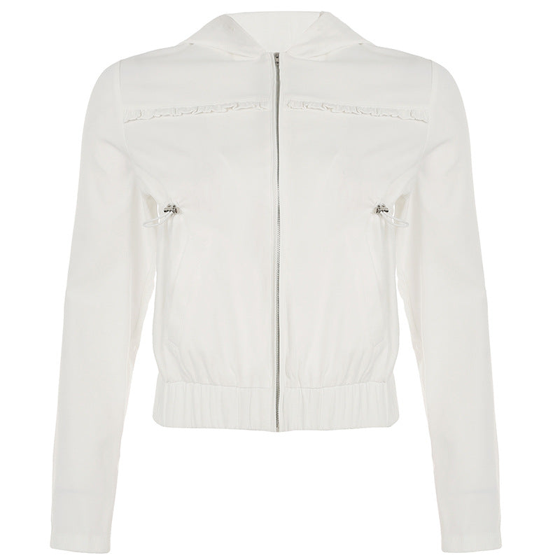 Girls' Design Wooden Ear Motorcycle Jacket LadyShow.Store