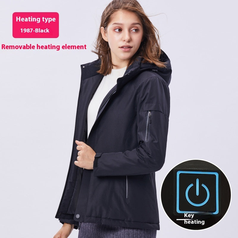 Outdoor Camouflage Heating Shell Jacket Smart USB Heating Cotton-padded Clothes Best YouTube Store
