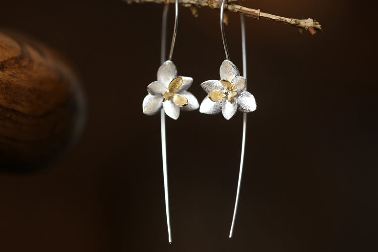 Chinese style s925 flower earrings LadyShow.Store