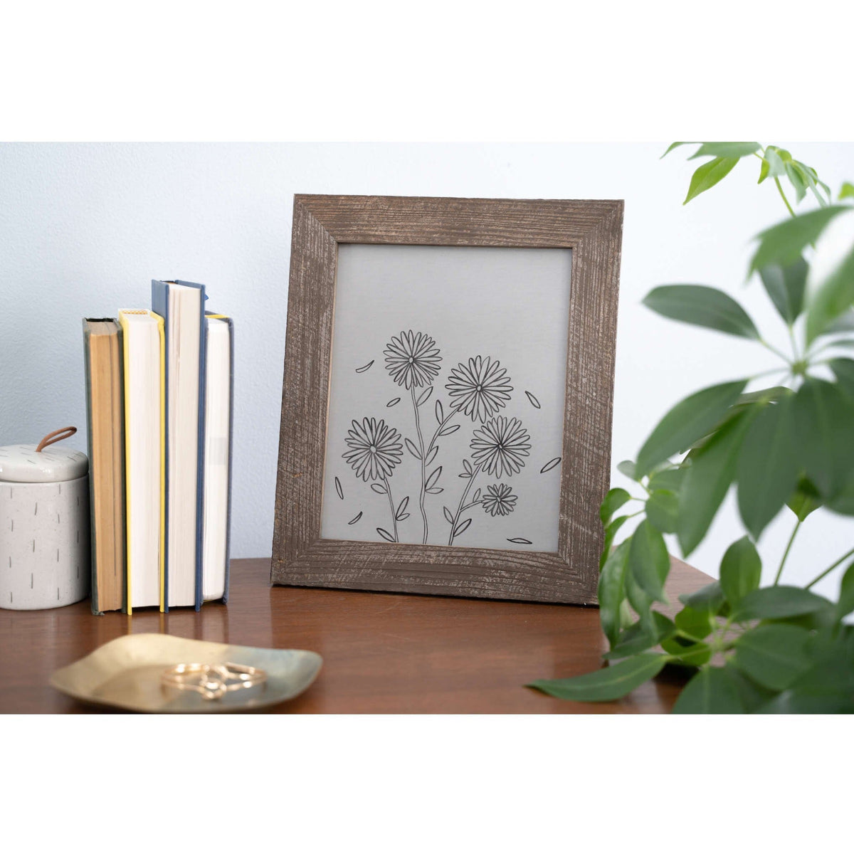 18" X 24" Rustic Farmhouse Espresso Wood Frame LuxuryLifeWay Online Store