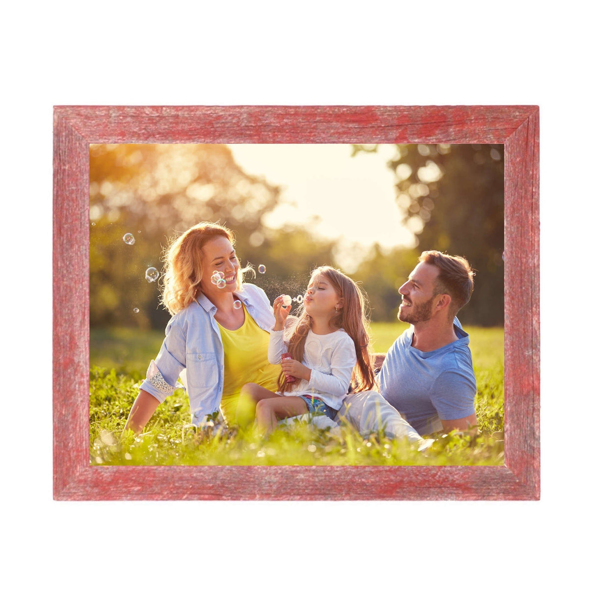 18" X 24" Rustic Farmhouse Red Wood Frame LuxuryLifeWay Online Store