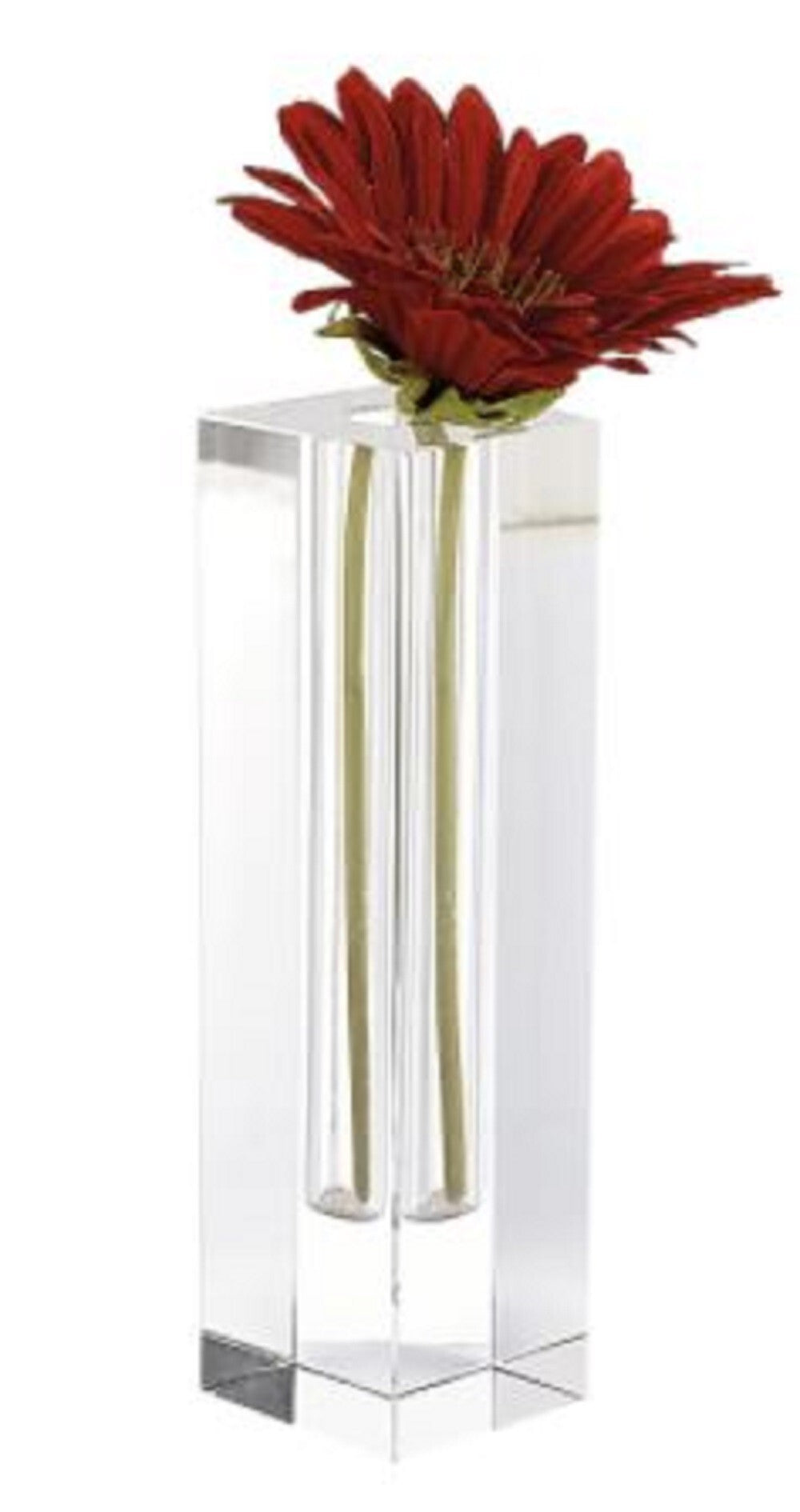 Modern Clear Tall Block Optical Crystal Vase LuxuryLifeWay Online Store