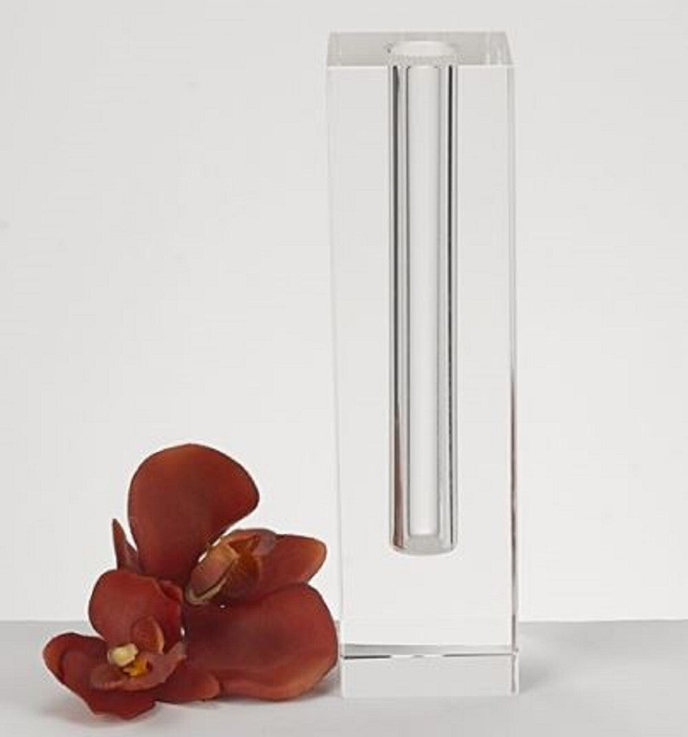 Modern Clear Tall Block Optical Crystal Vase LuxuryLifeWay Online Store