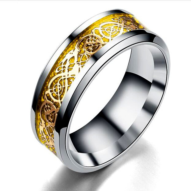 Stainless steel dragon pattern ring LadyShow.Store