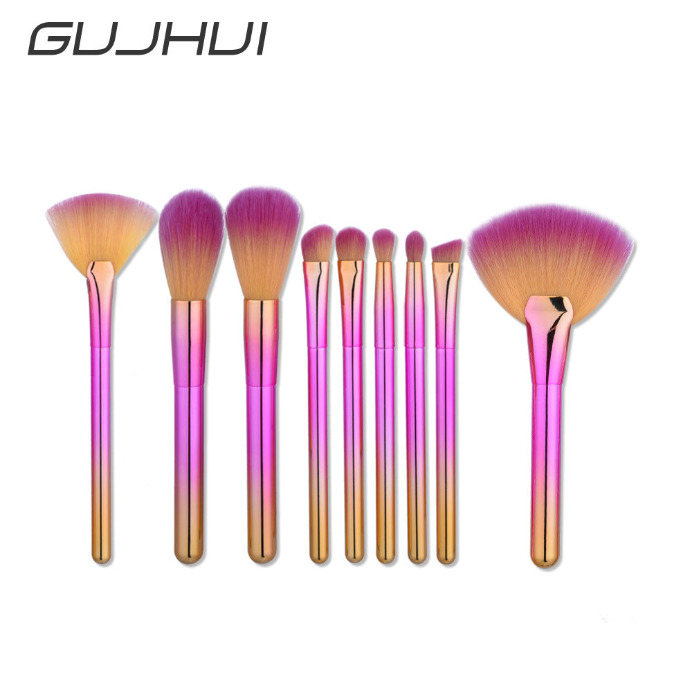 Makeup Brush Set with 9 Brushes and Powder Brush LadyShow.Store