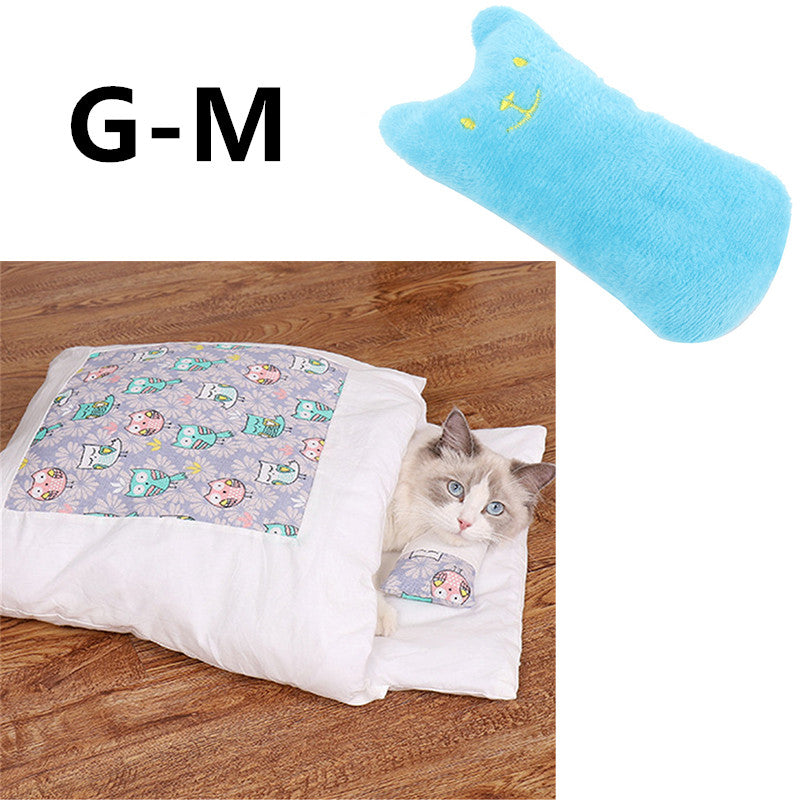 Winter Warm Cat Closed Removable And Washable Quilt Pets Fashion