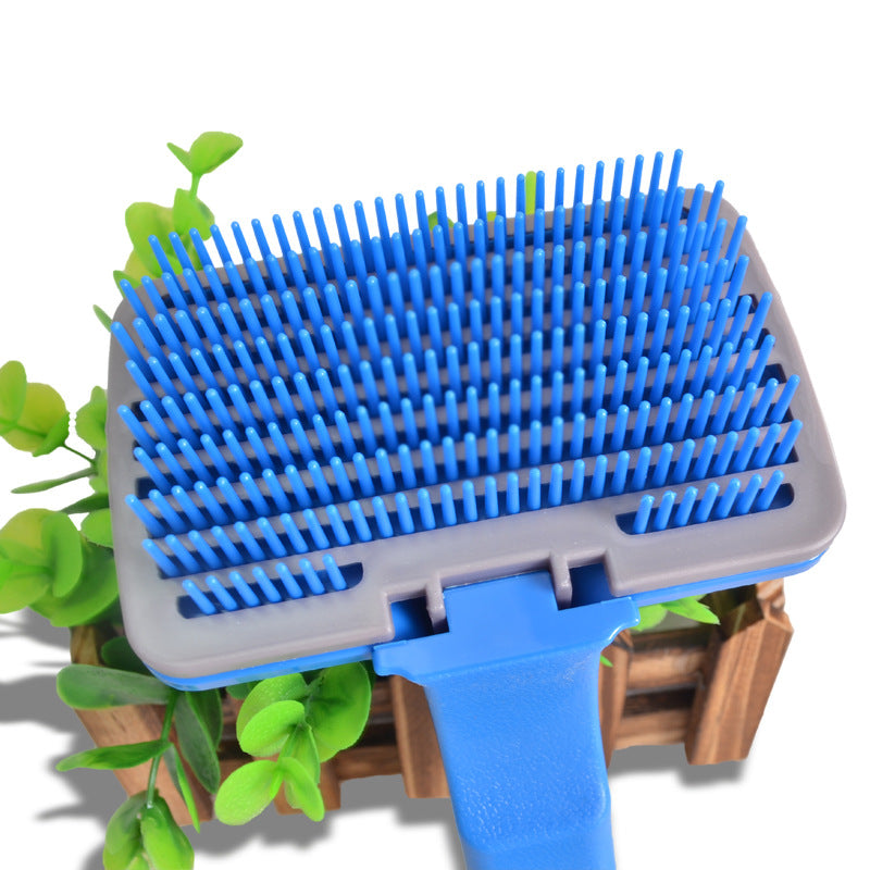 Pet Brush Comb Puppy Dog Cats Self Cleaning Combs Hair Trimmer Grooming Tools for Dog Animals Pet Cleaning Supplies Pets Fashion