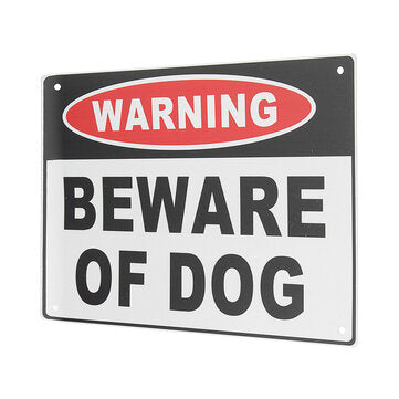 200x300mm Warning Beware of Dog Aluminium Safety Warning Sign House Door Wall Sticker LuxuryLifeWay Online Store