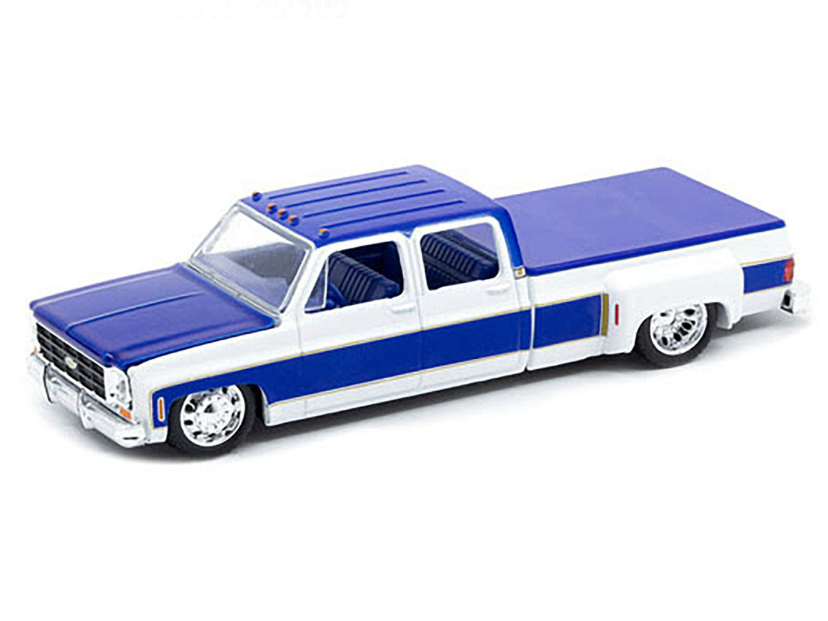1977 Chevrolet Cheyenne Super 30 Pickup Truck White and Blue "LA" Limited Edition to 10560 pieces Worldwide 1/64 Diecast Model Car by M2 Machines LuxuryLifeWay Online Store