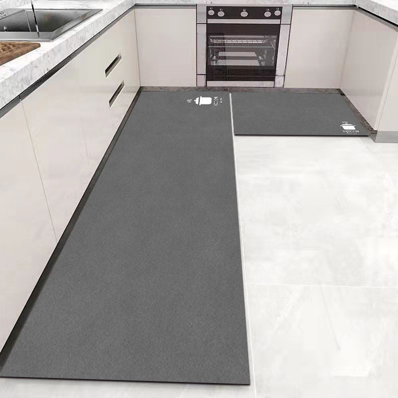 Kitchen Floor Mat Absorbent Oil Absorption Carpet Bedside Rug Non-slip Mat