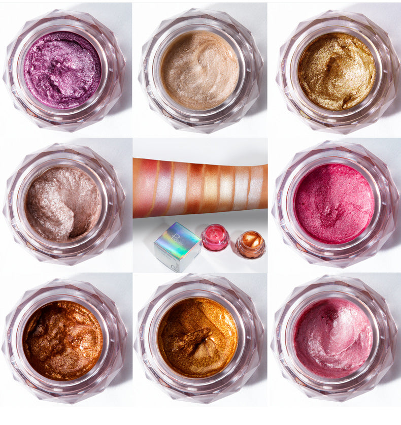 Face Highlighter Jelly Gel Mermaid Eyeshadow Glow Body Glitter Festival Makeup Iluminador Gold Liquid Highlighter Bronzer LadyShow.Store