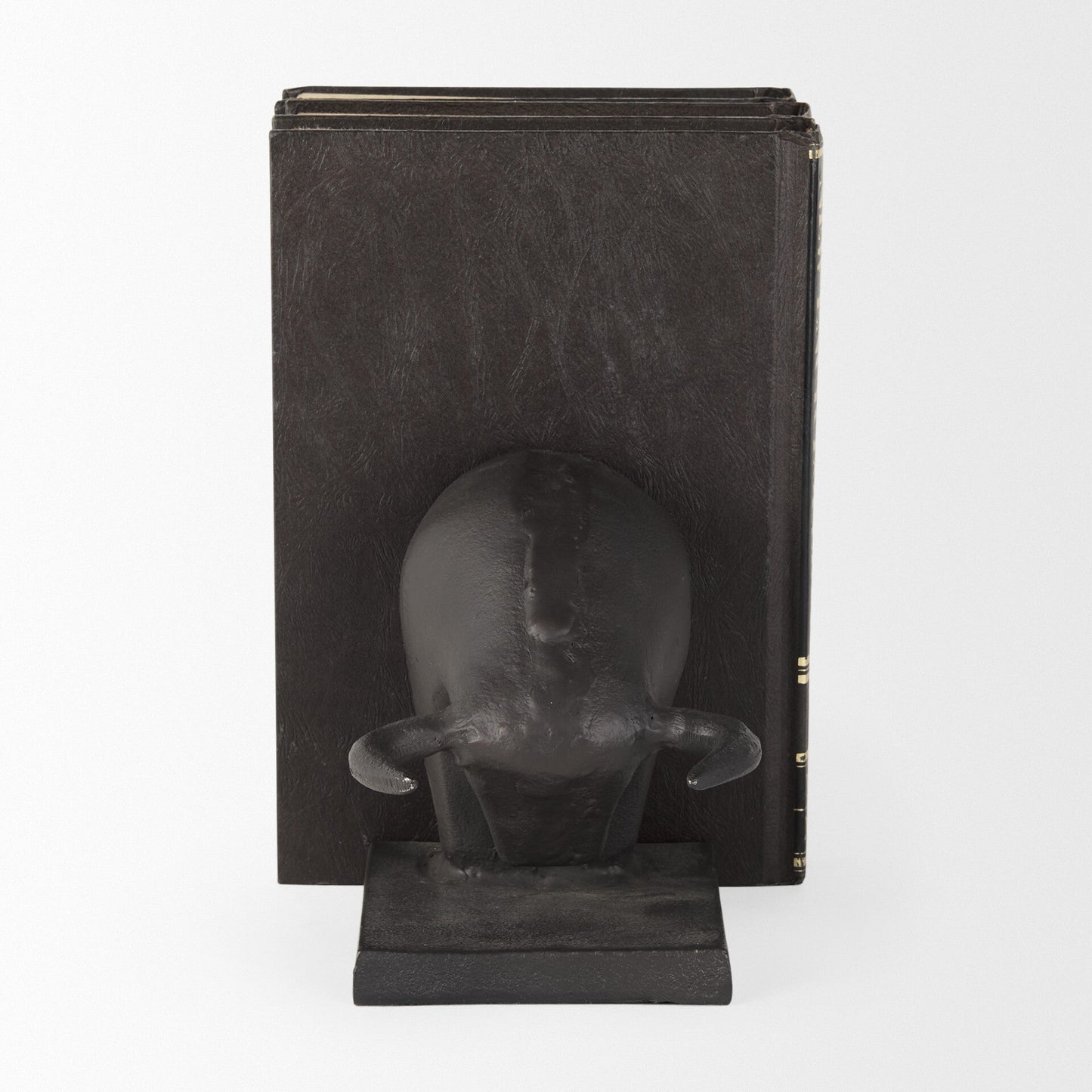 Black Cast Aluminum Raging Bull Bookends LuxuryLifeWay Online Store