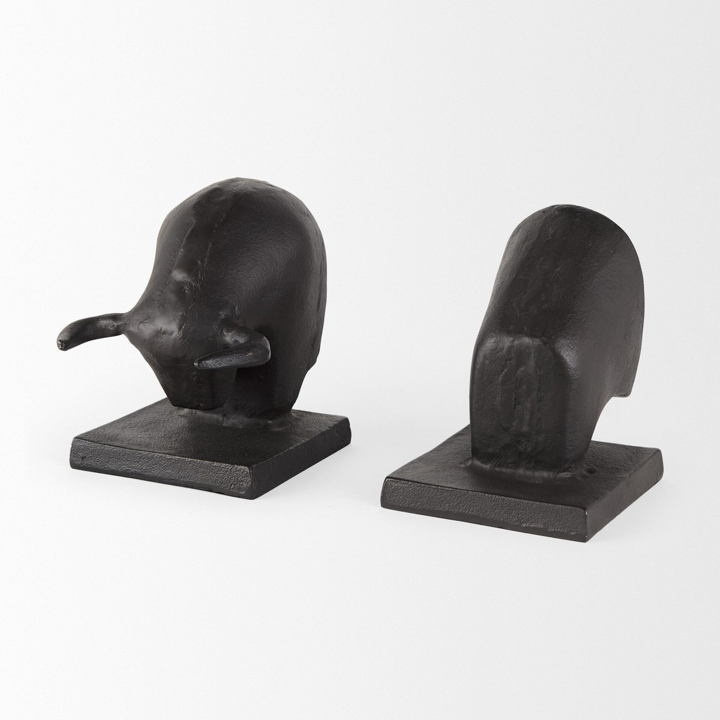 Black Cast Aluminum Raging Bull Bookends LuxuryLifeWay Online Store