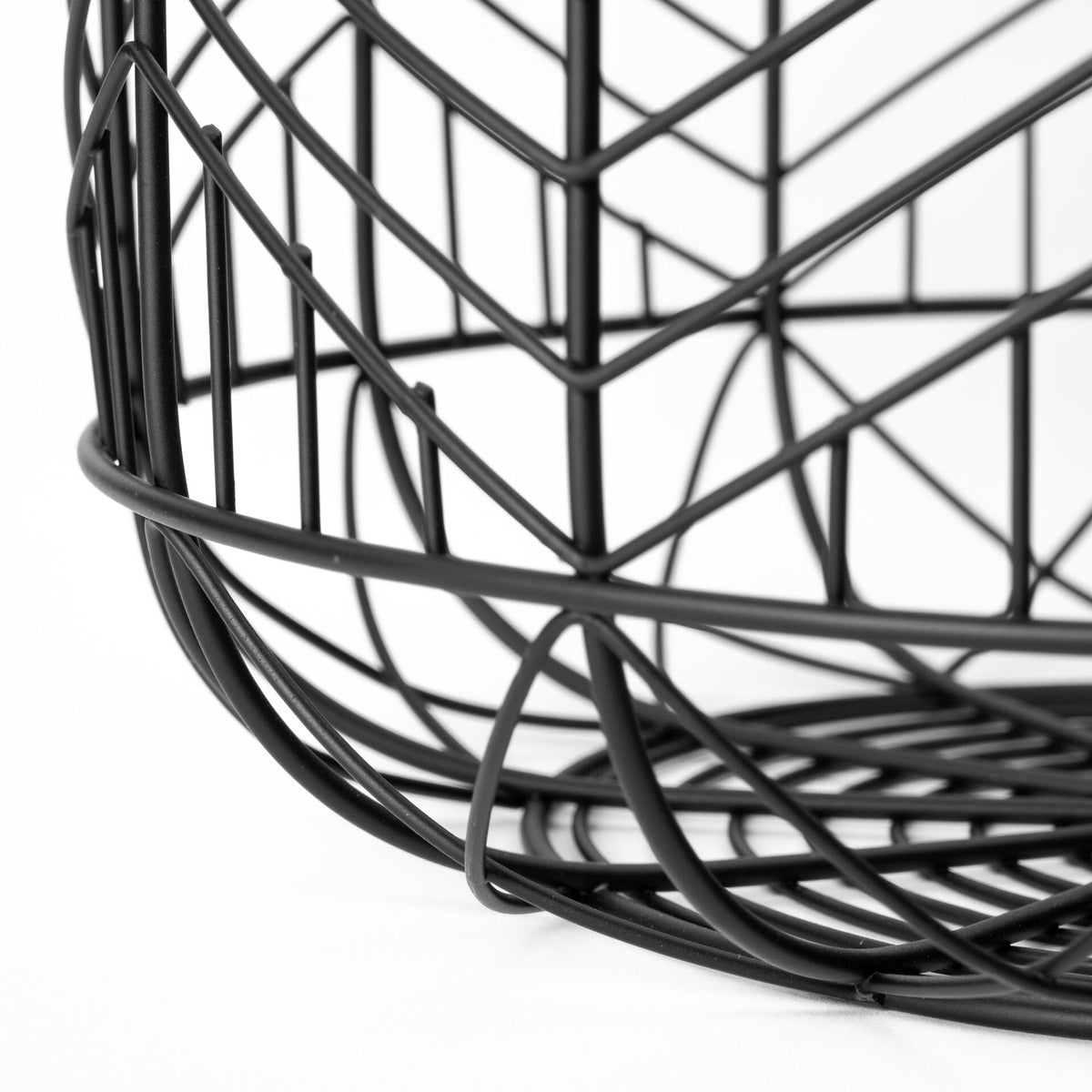 Set Of Two Black Metal Wire Chevron Bowls LuxuryLifeWay Online Store