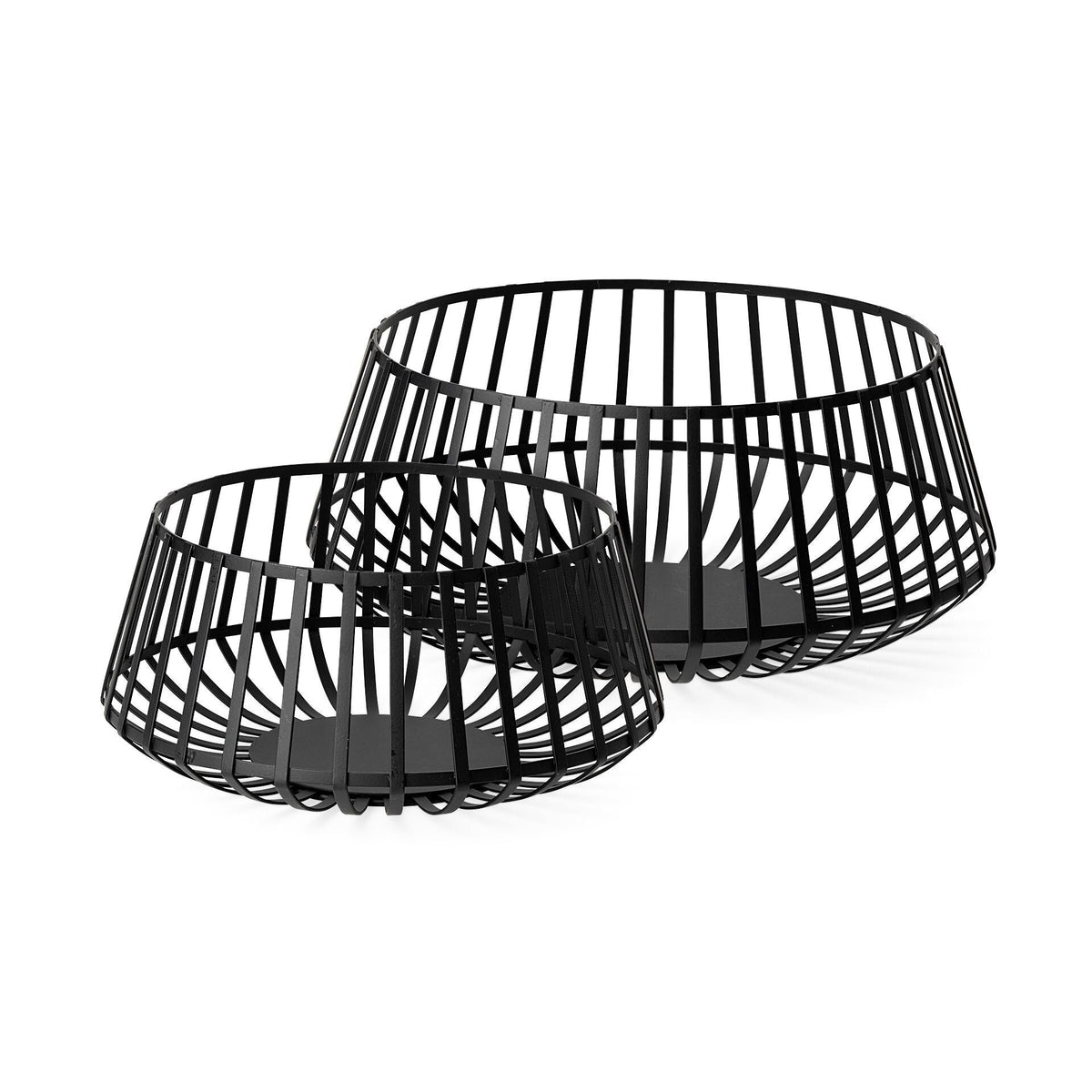 Set Of Two Black Metal Wire Decorative Bowls LuxuryLifeWay Online Store