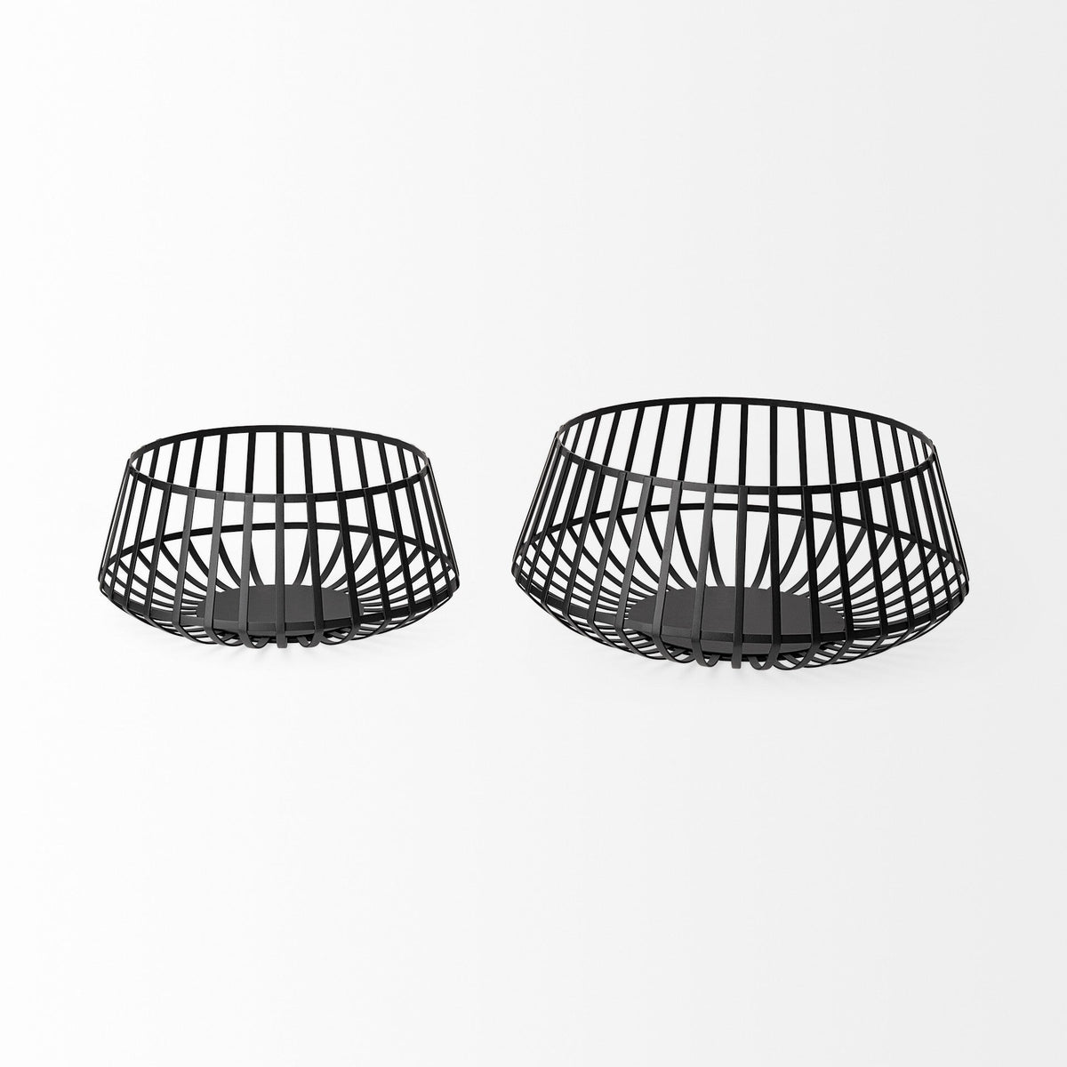 Set Of Two Black Metal Wire Decorative Bowls LuxuryLifeWay Online Store