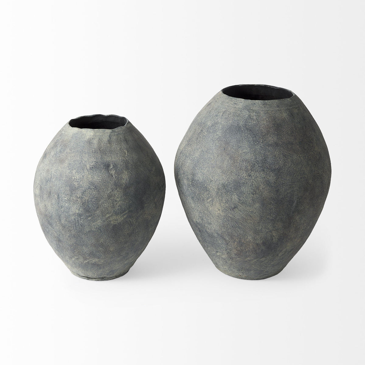 Kyros Gray 23" Earthy Ceramic Oval Vase LuxuryLifeWay Online Store