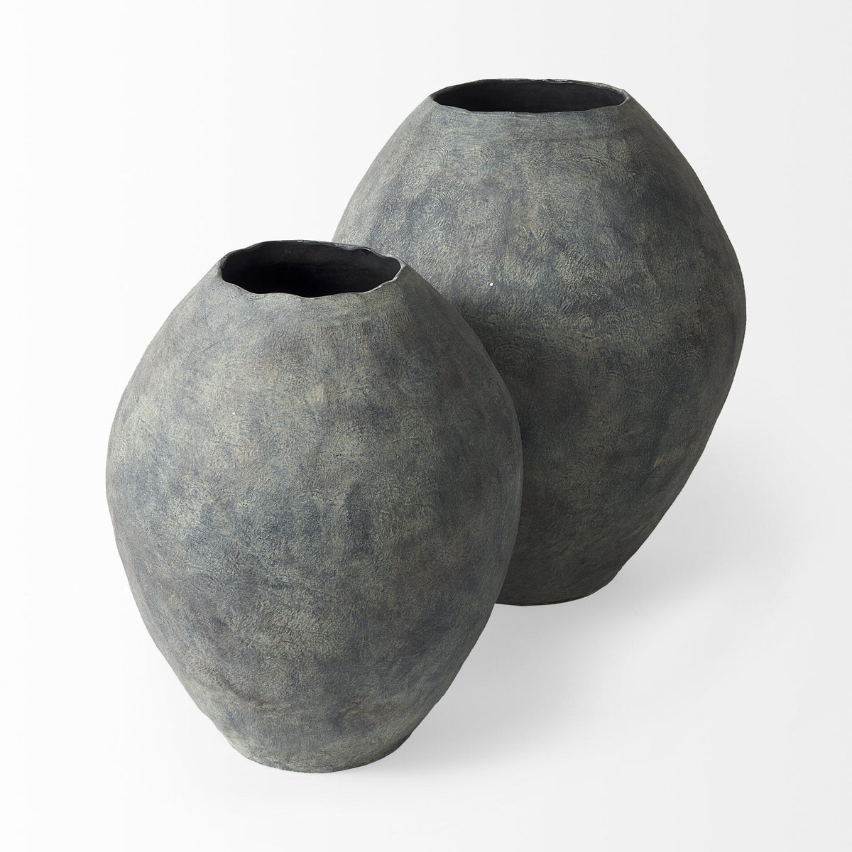 Kyros Gray 23" Earthy Ceramic Oval Vase LuxuryLifeWay Online Store
