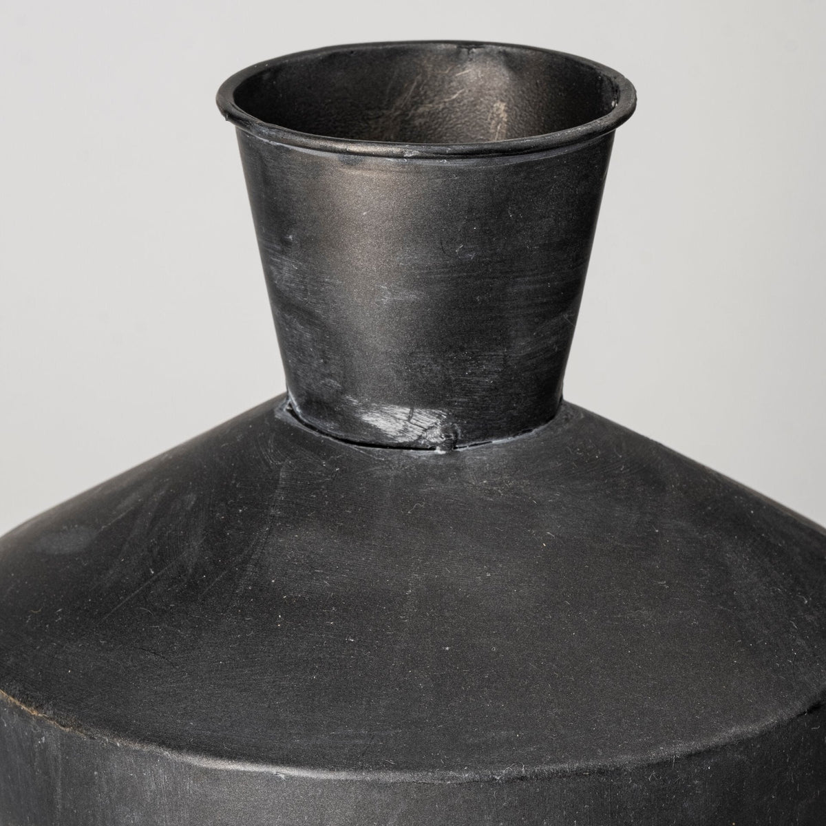 Set of Two Black and Brown Metal Cylindrical Urns LuxuryLifeWay Online Store