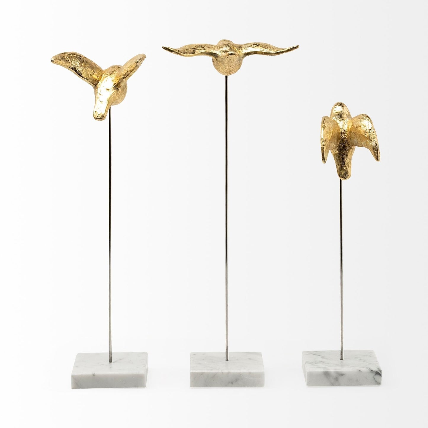 Set Of Three Gold Bird Sculptures LuxuryLifeWay Online Store