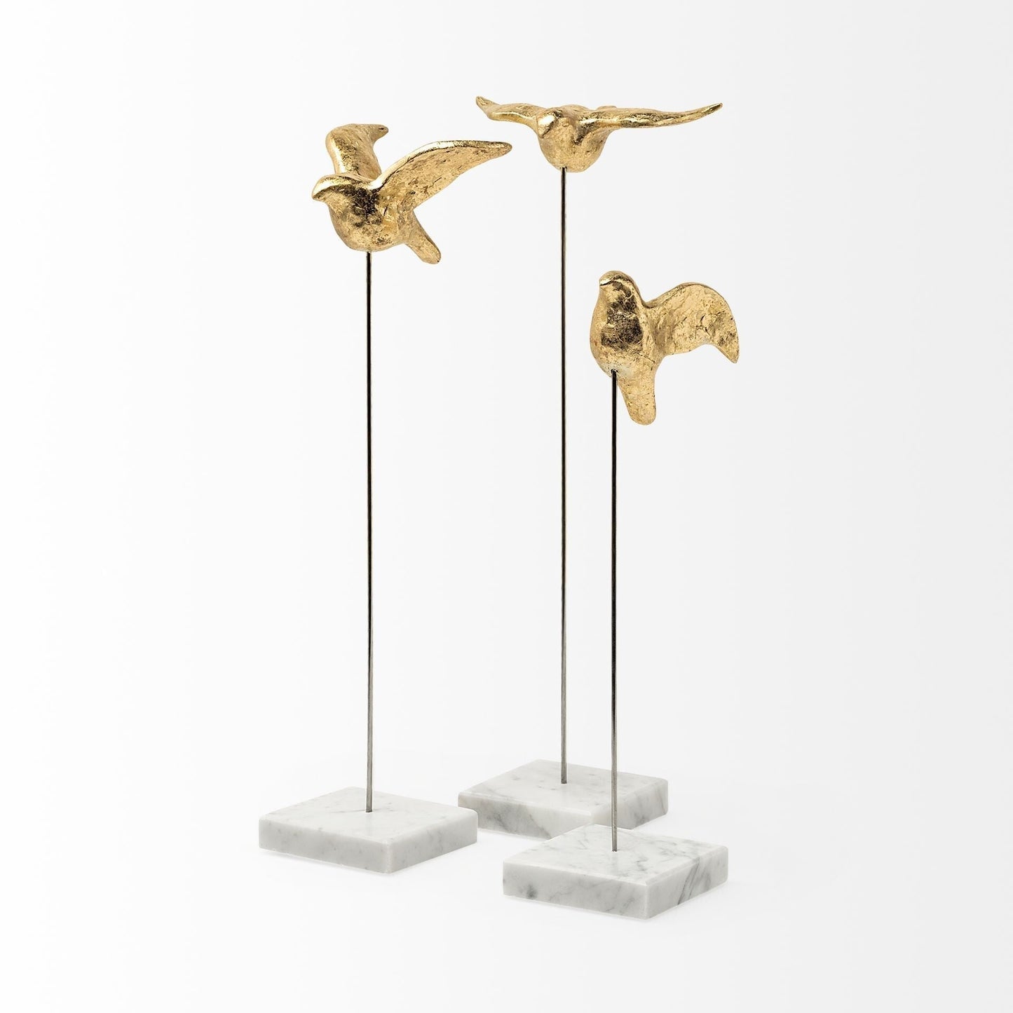 Set Of Three Gold Bird Sculptures LuxuryLifeWay Online Store