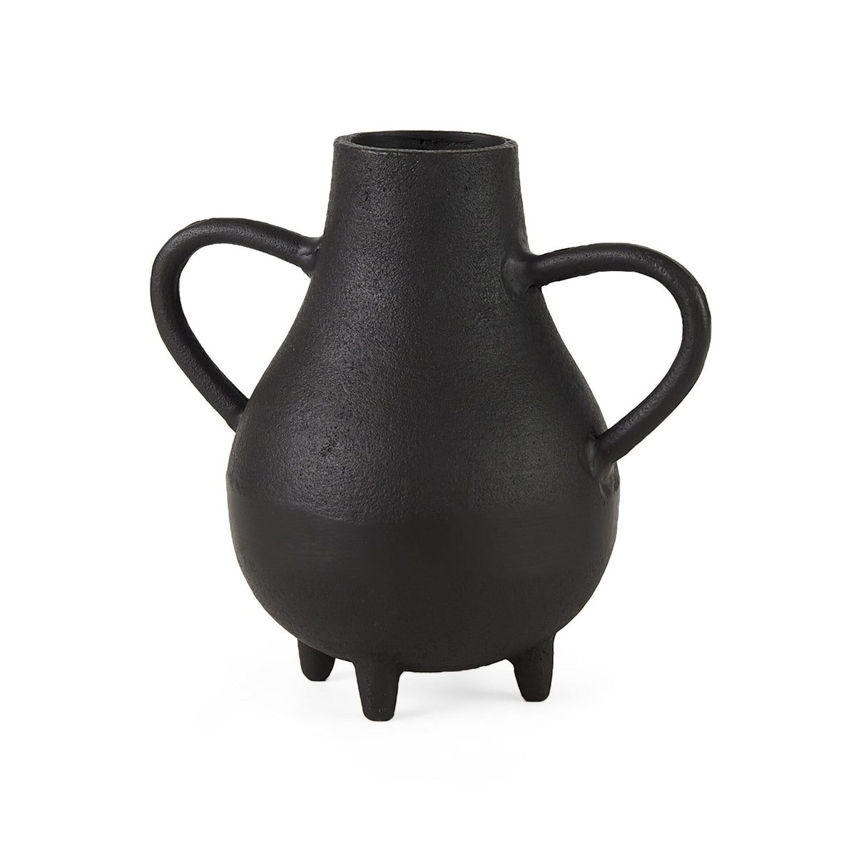 Black Matte Metal Two Handle Vase LuxuryLifeWay Online Store