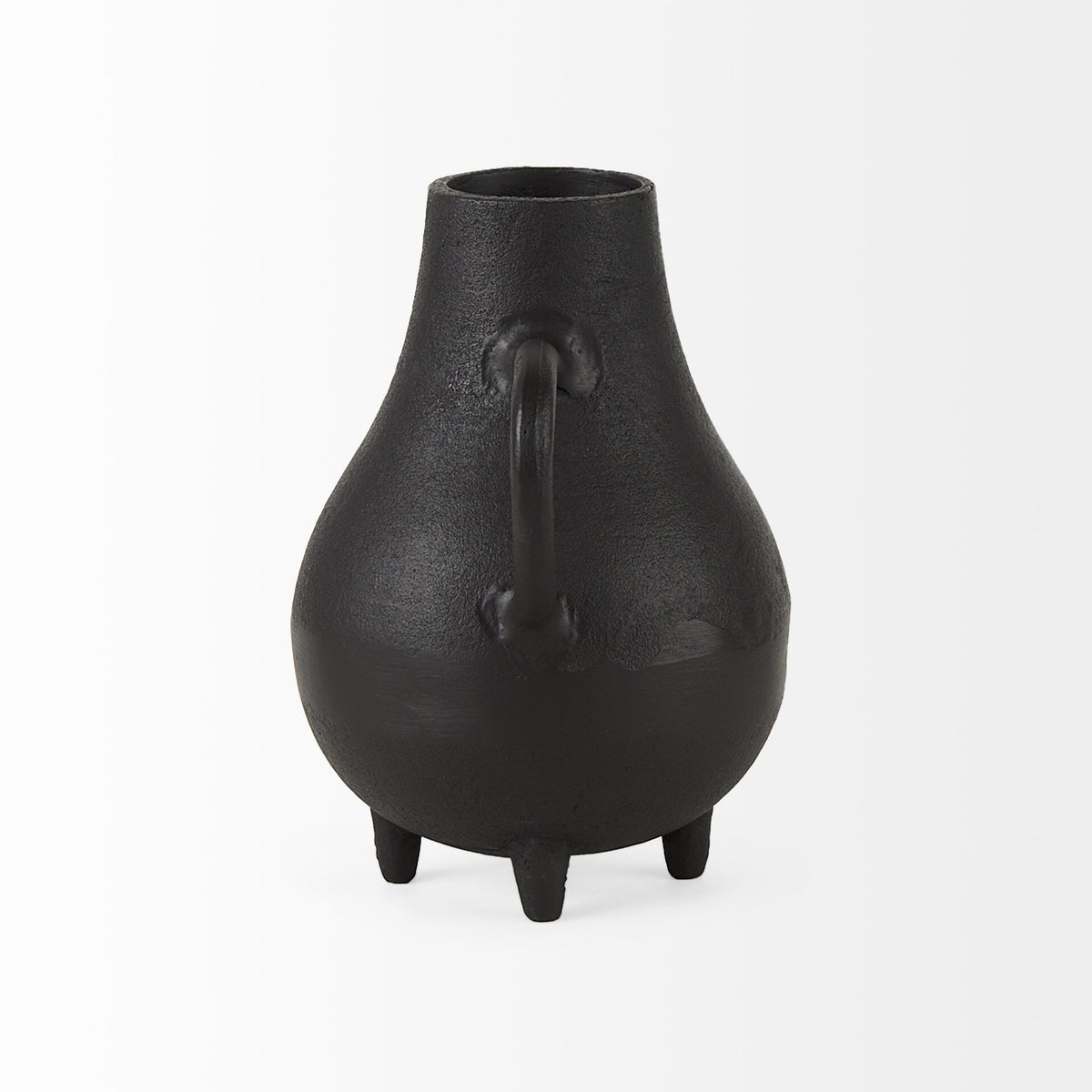 Black Matte Metal Two Handle Vase LuxuryLifeWay Online Store