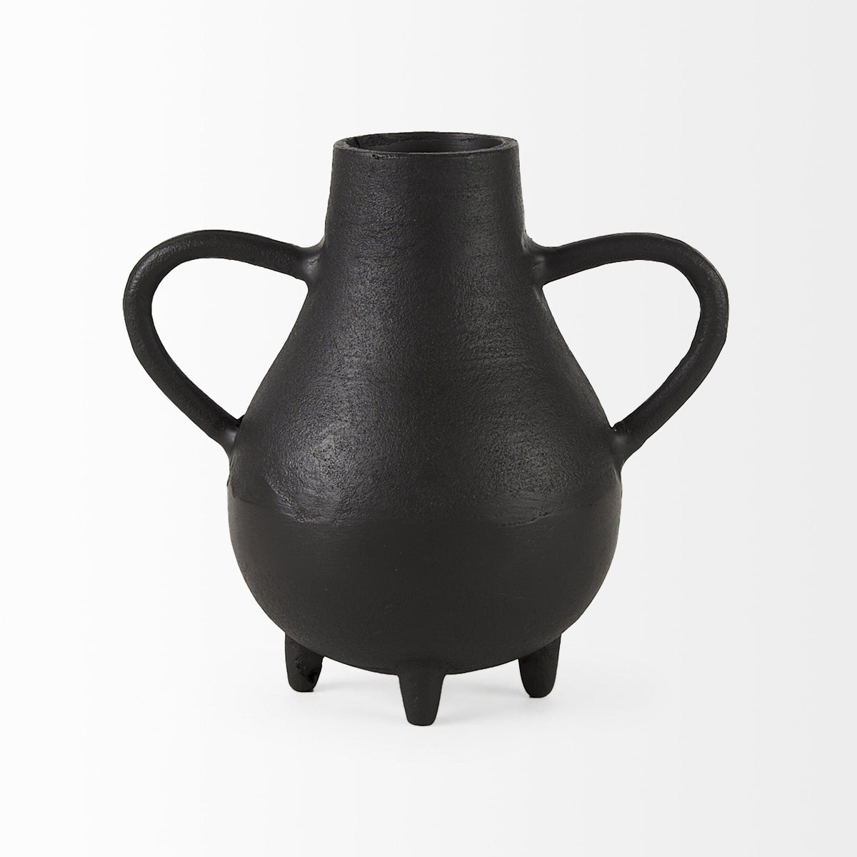 Black Matte Metal Two Handle Vase LuxuryLifeWay Online Store