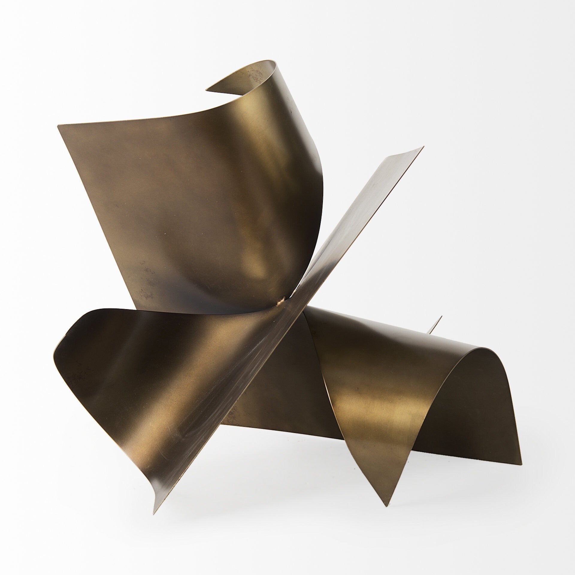 18" Contempo Antiqued Gold Abstract Sculpture LuxuryLifeWay Online Store