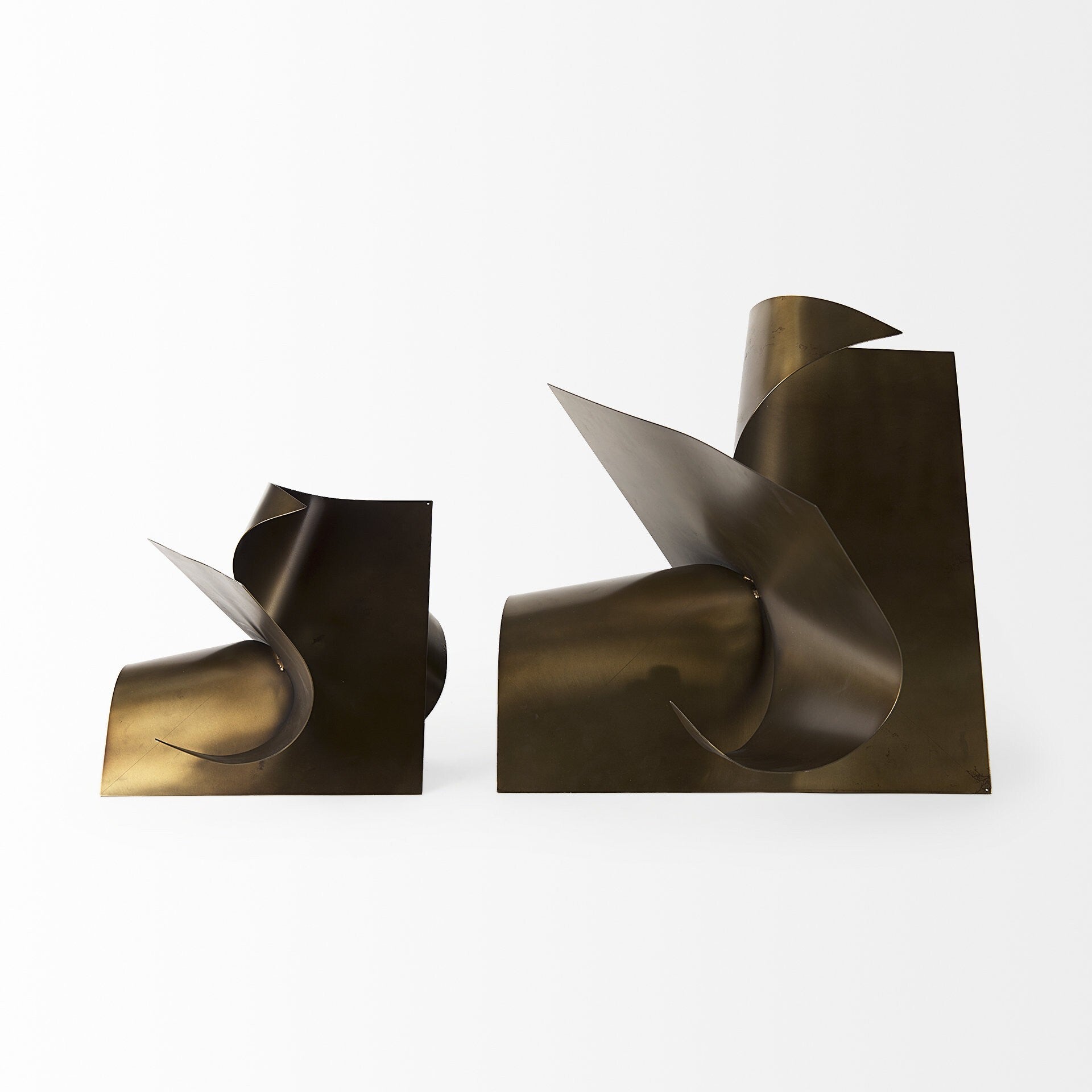 18" Contempo Antiqued Gold Abstract Sculpture LuxuryLifeWay Online Store