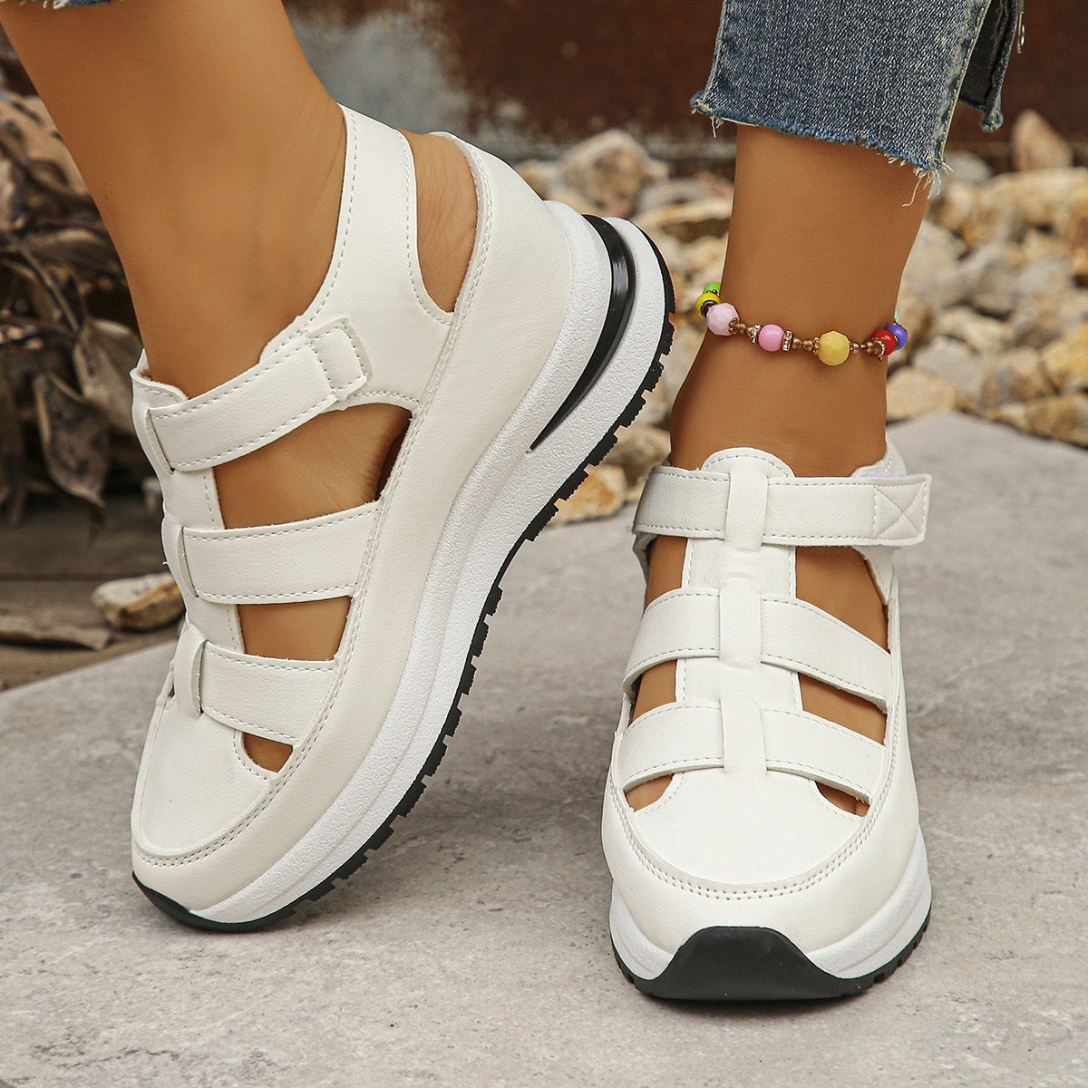 Summer Wedge Baotou Hollow Women's Breathable Shoes CJD