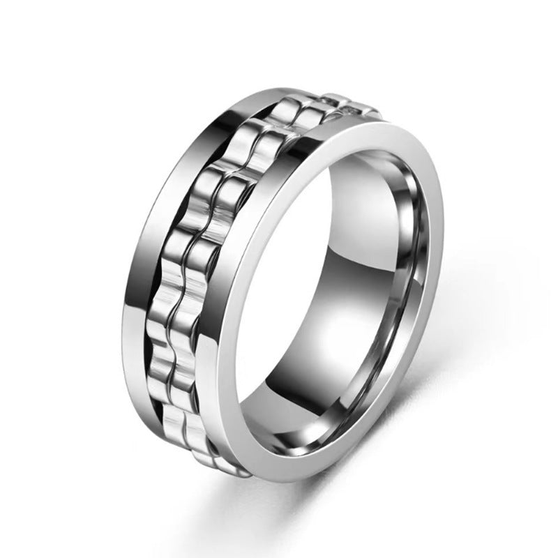 Stainless Steel Spinner Fidget Ring for Men Best YouTube Store