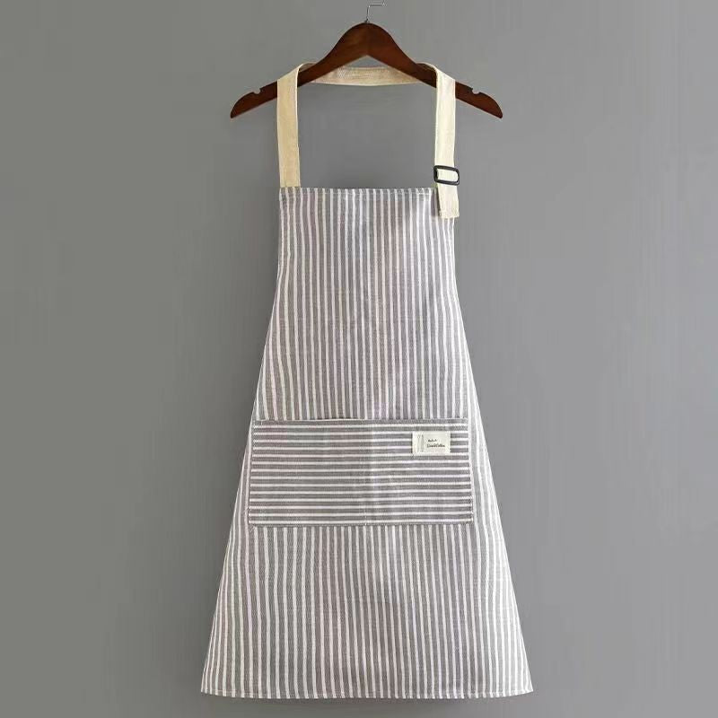 Cotton And Linen New Apron Women's Kitchen Home Summer Thin PearlNestDecor.com