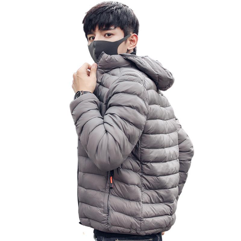 Men's Nylon Casual Lightweight Hooded Padded Jacket