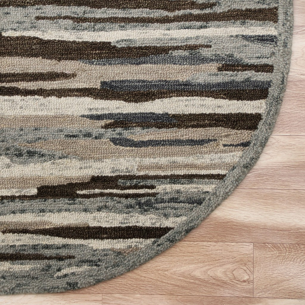 4' Round Brown and Gray Camouflage Area Rug LuxuryLifeWay Online Store
