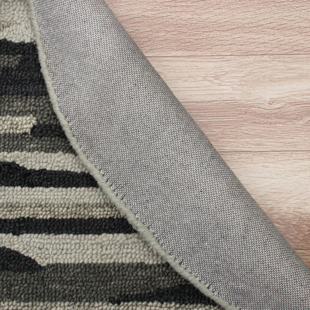 4' Round Black and Gray Camouflage Area Rug LuxuryLifeWay Online Store