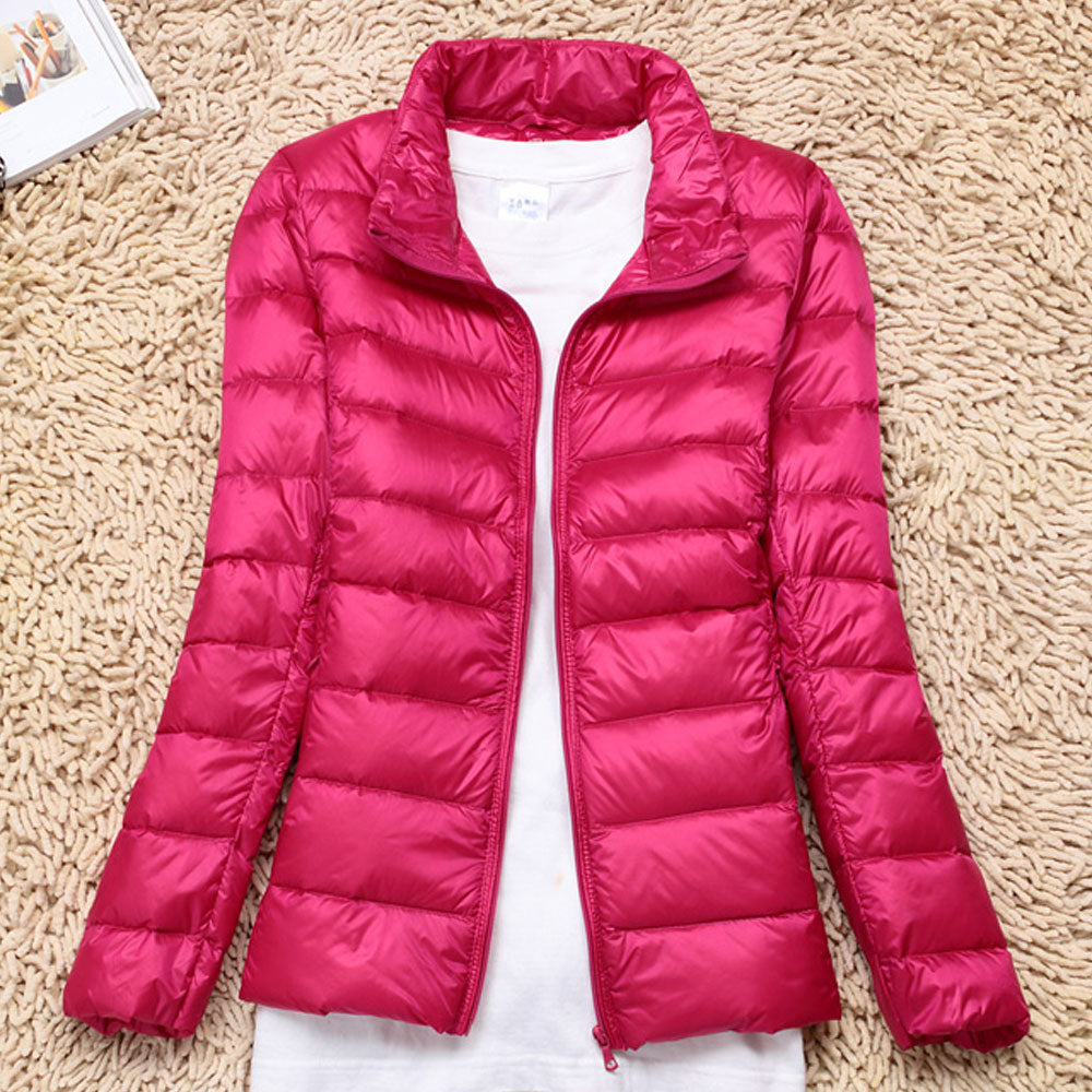 Women's Lightweight Short Stand Collar Down Jacket