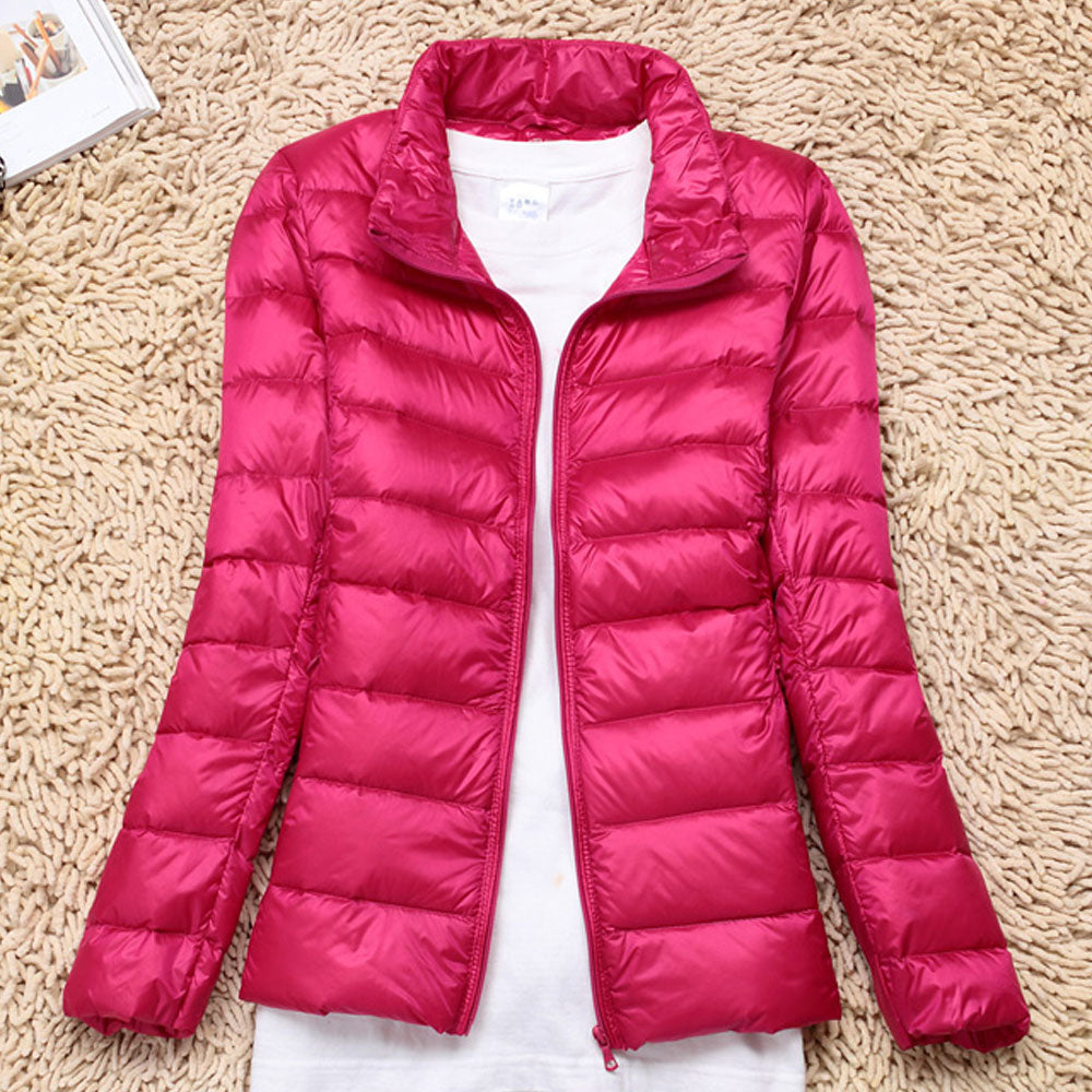Women's Lightweight Short Stand Collar Down Jacket CJD