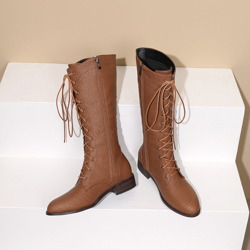 Denim Mid-calf Rider Boots For Women LadyShow.Store