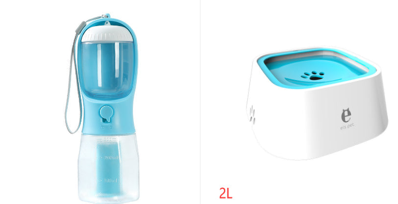 1.5L Cat Dog Water Bowl Carried Floating Bowl Anti-Overflow Slow Water Feeder Dispenser Pet Fountain ABS&PP Dog Supplies Pets Fashion
