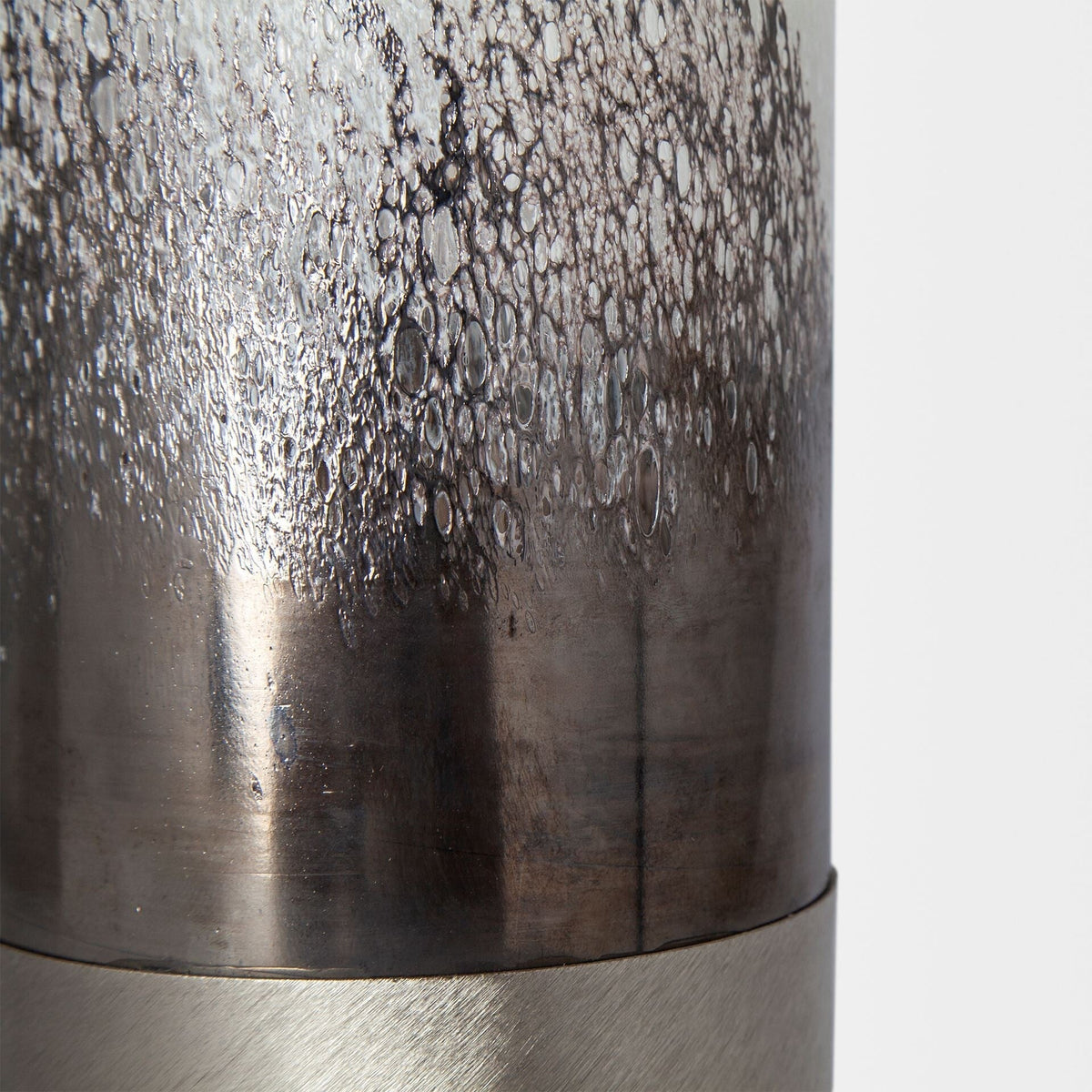 13" Brushed Silver Glass Vase LuxuryLifeWay Online Store