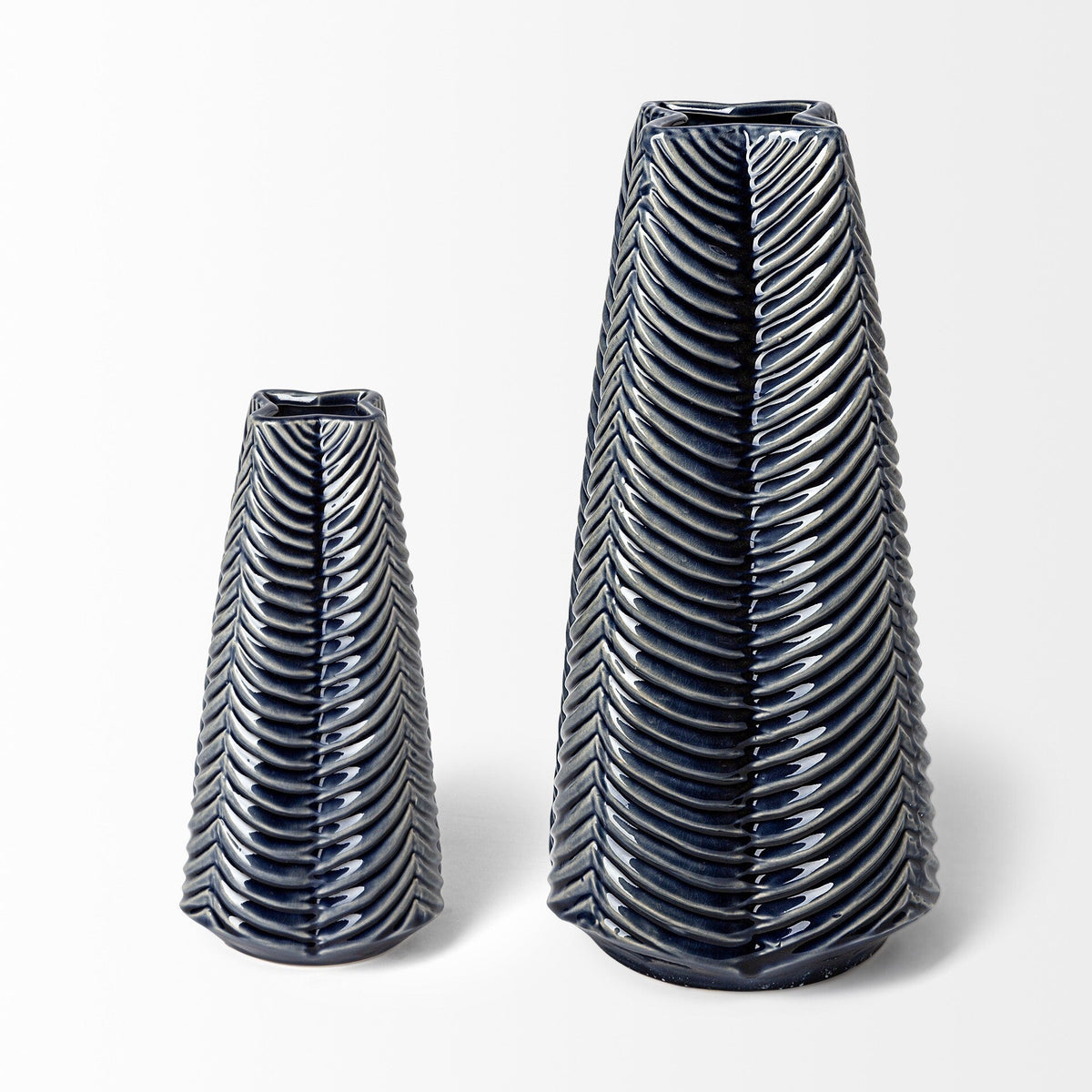Jumbo Prussian Blue and Silver Patterned Star Vase LuxuryLifeWay Online Store