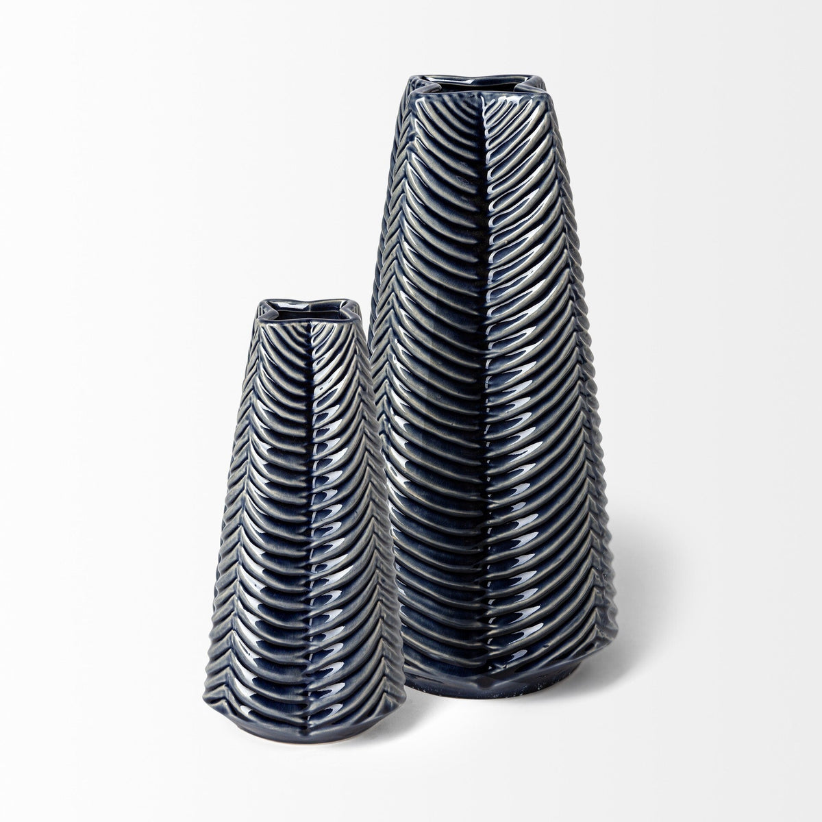 Jumbo Prussian Blue and Silver Patterned Star Vase LuxuryLifeWay Online Store
