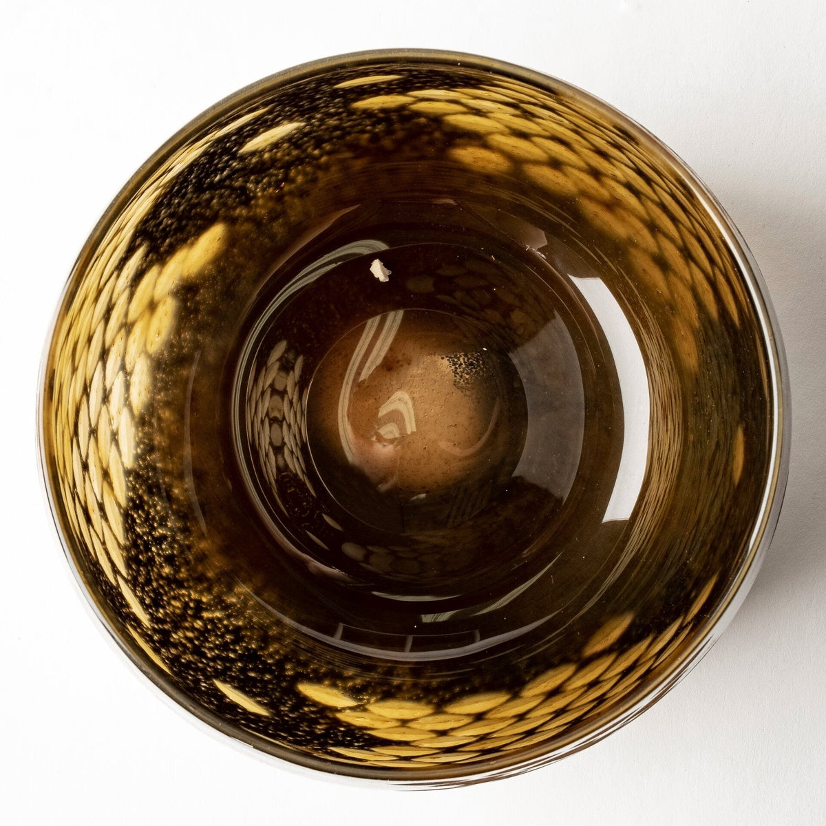 6" Black and Gold Artisan Bubble Glass Vase LuxuryLifeWay Online Store