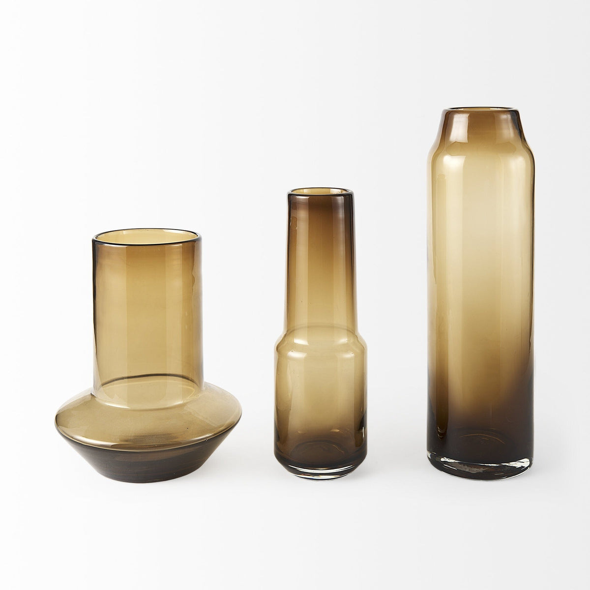 16" Vintage Look Ombre Brown Glass Vase LuxuryLifeWay Online Store