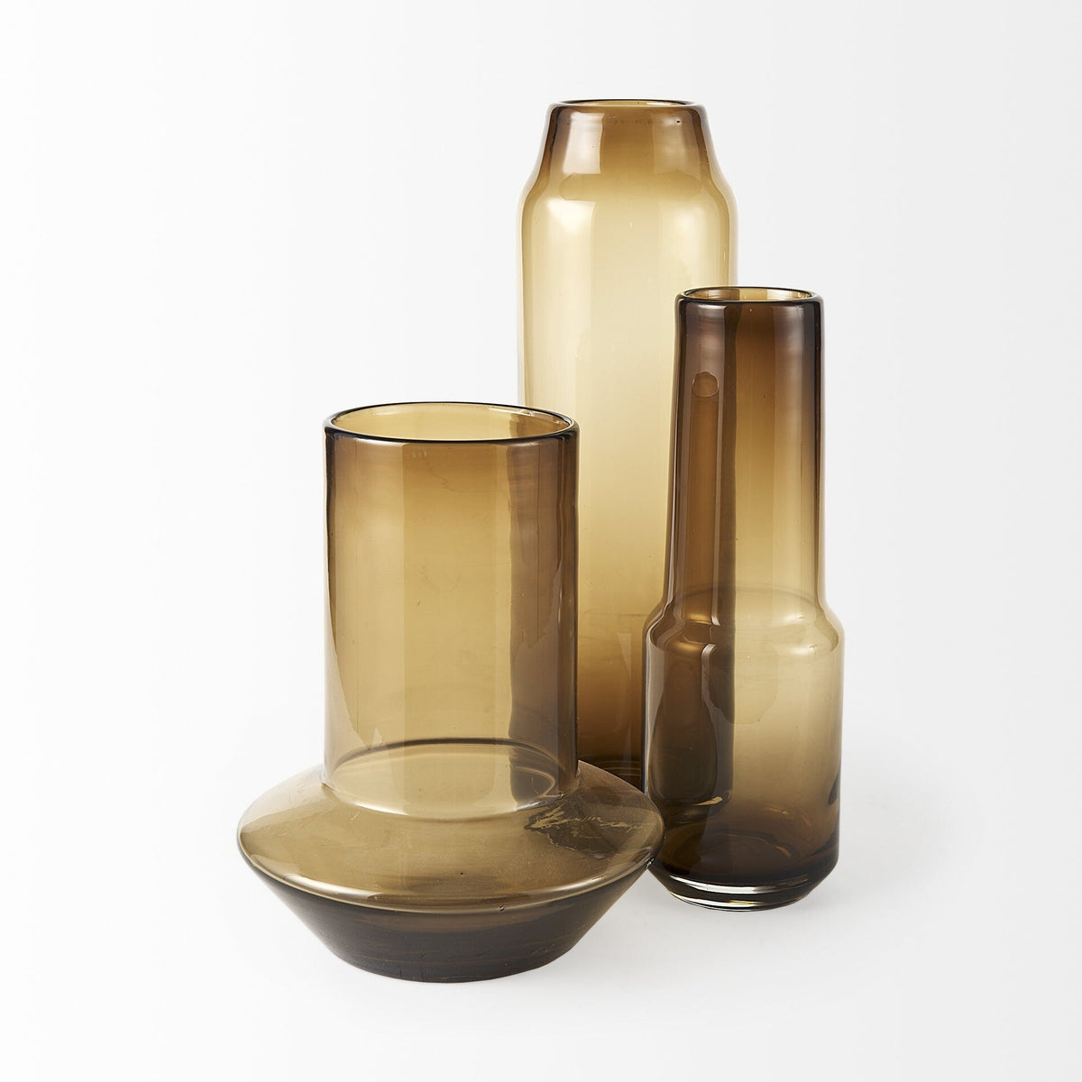 16" Vintage Look Ombre Brown Glass Vase LuxuryLifeWay Online Store